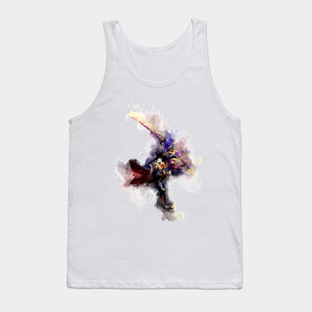 Monster Hunter Rise - Long Sword *watercolor* Tank Top by Stylizing4You